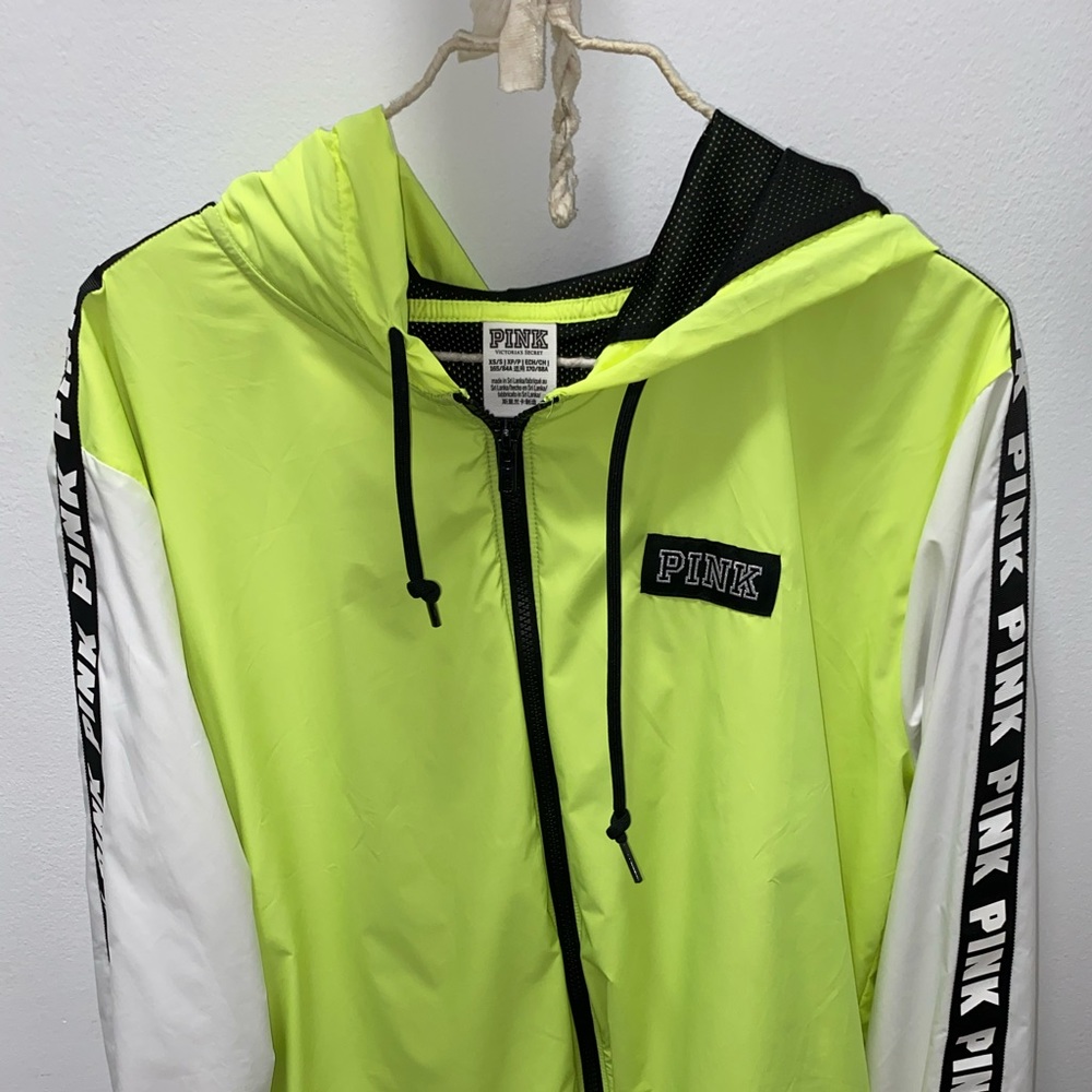 oversized pink (victoria secret) raincoat/sweater